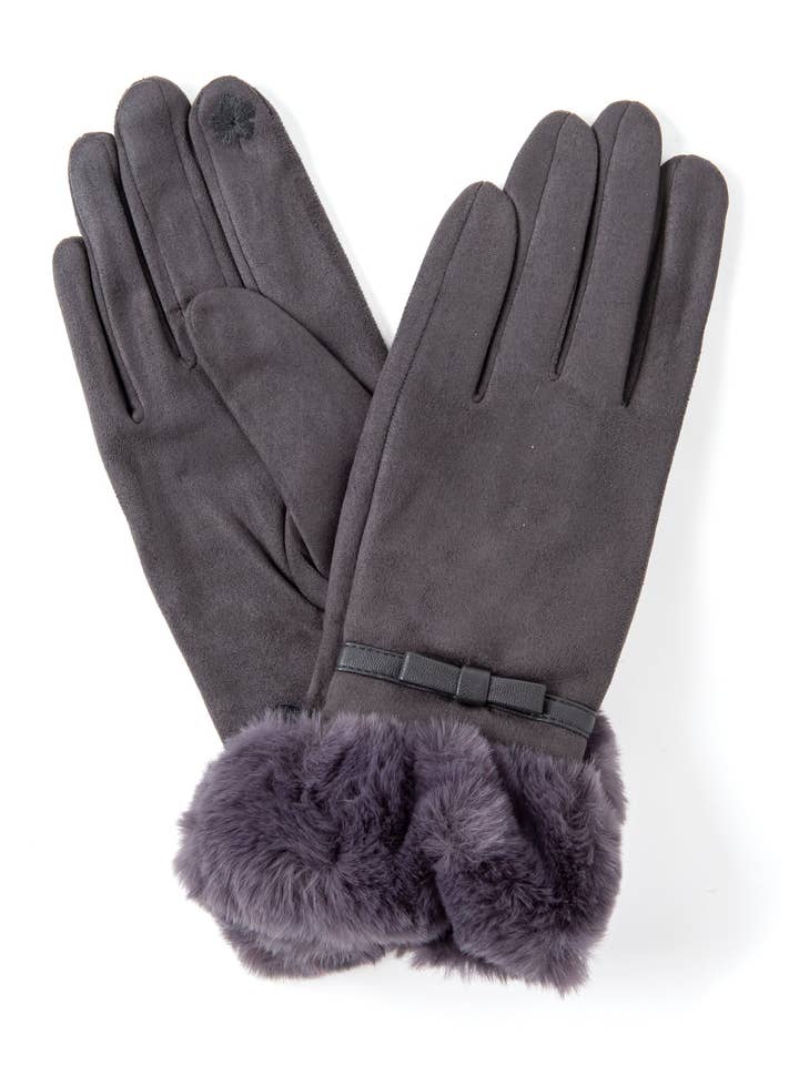 Guante de gamuza Alice FB70 gris para venta al por mayor de Franchetti Bond