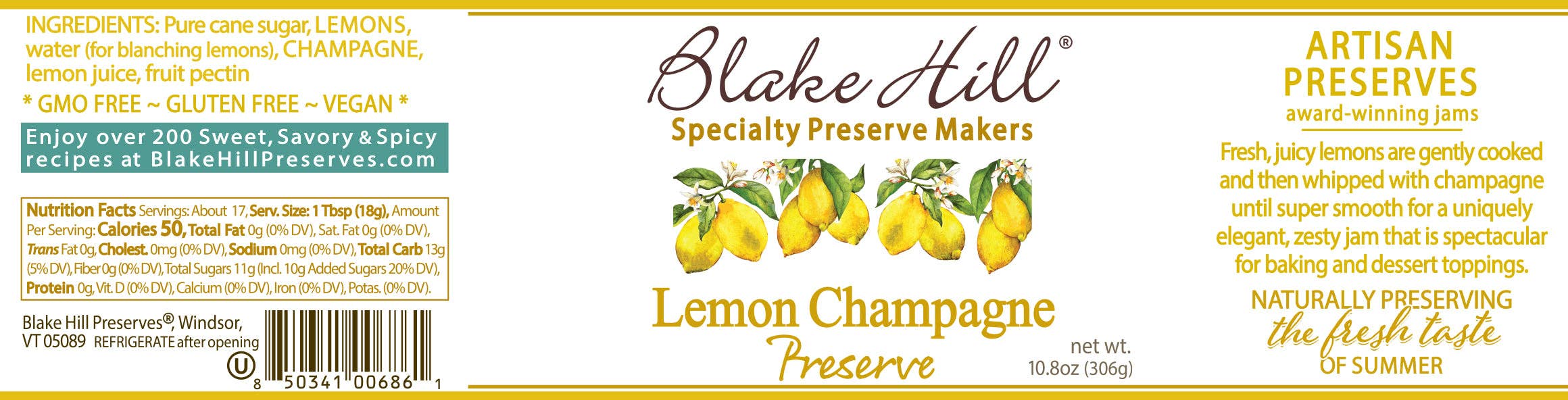 Blake Hill Preserves - Wholesale Jam/Jelly - Lemon Champagne8