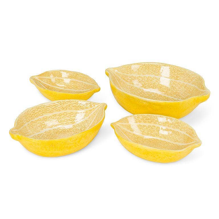 Abbott - Wholesale Bowl - S/4 Lemon Nesting Bowls-4"to 6.5"L2