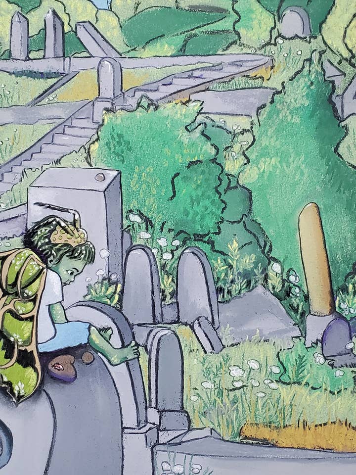 Fairy Kisses and Spirit Wishes-Gardiner Cemetery-Art Print for wholesale by Dragon Art