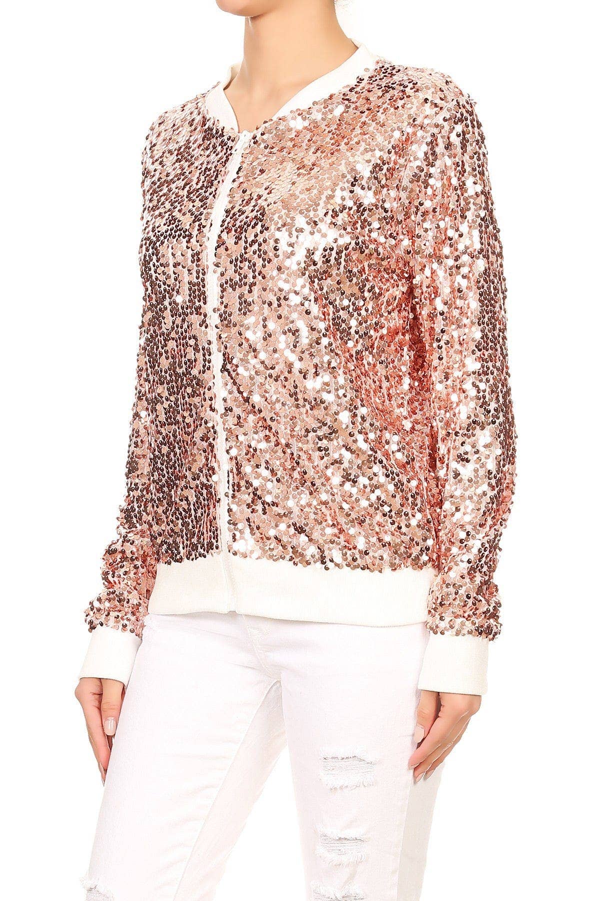 Anna Kaci Wholesale - Vente Bombers – femme - Blouson aviateur zippé à sequins70