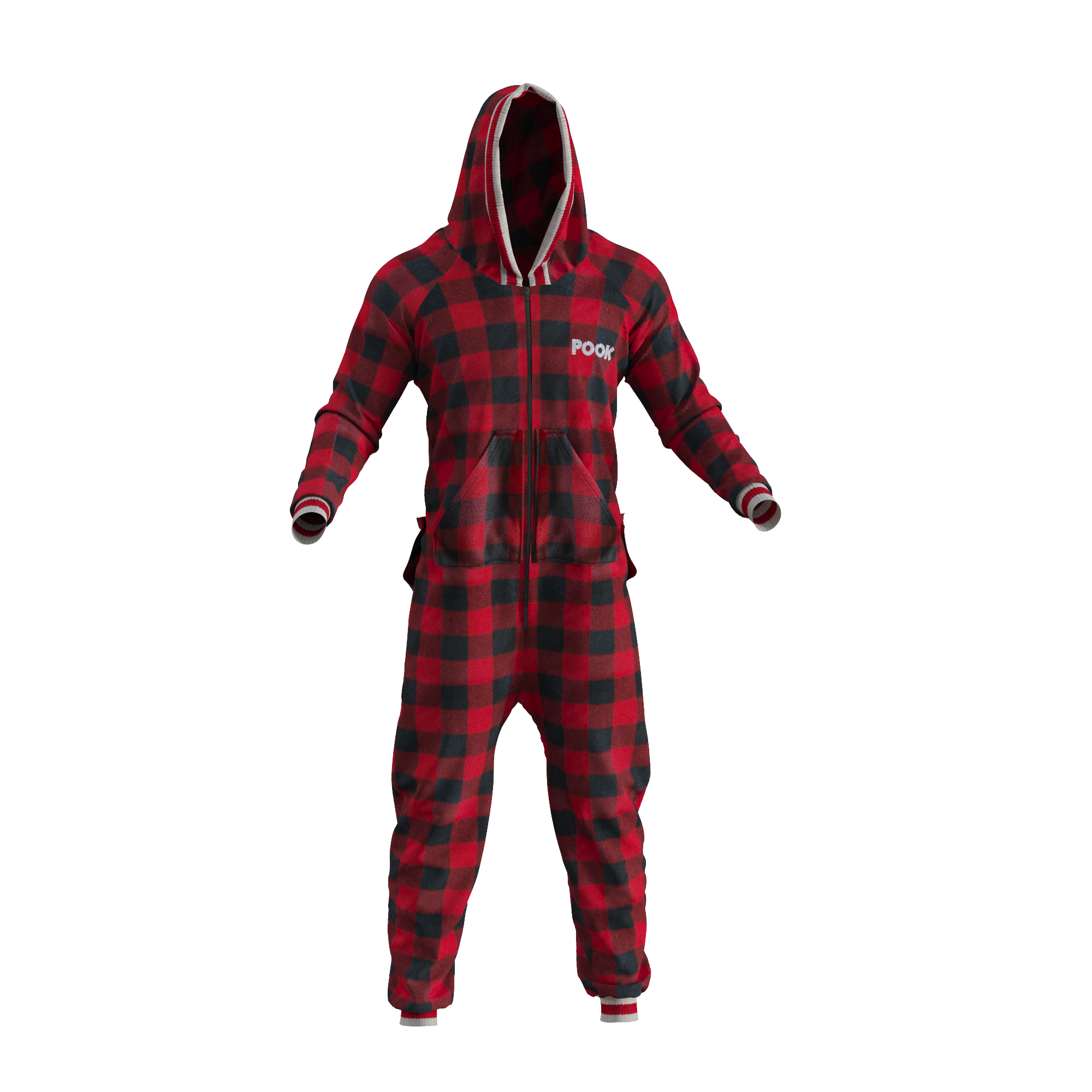 POOK - Wholesale Onesie - Unisex - Pook Onesie - Red (Adult Unisex)23