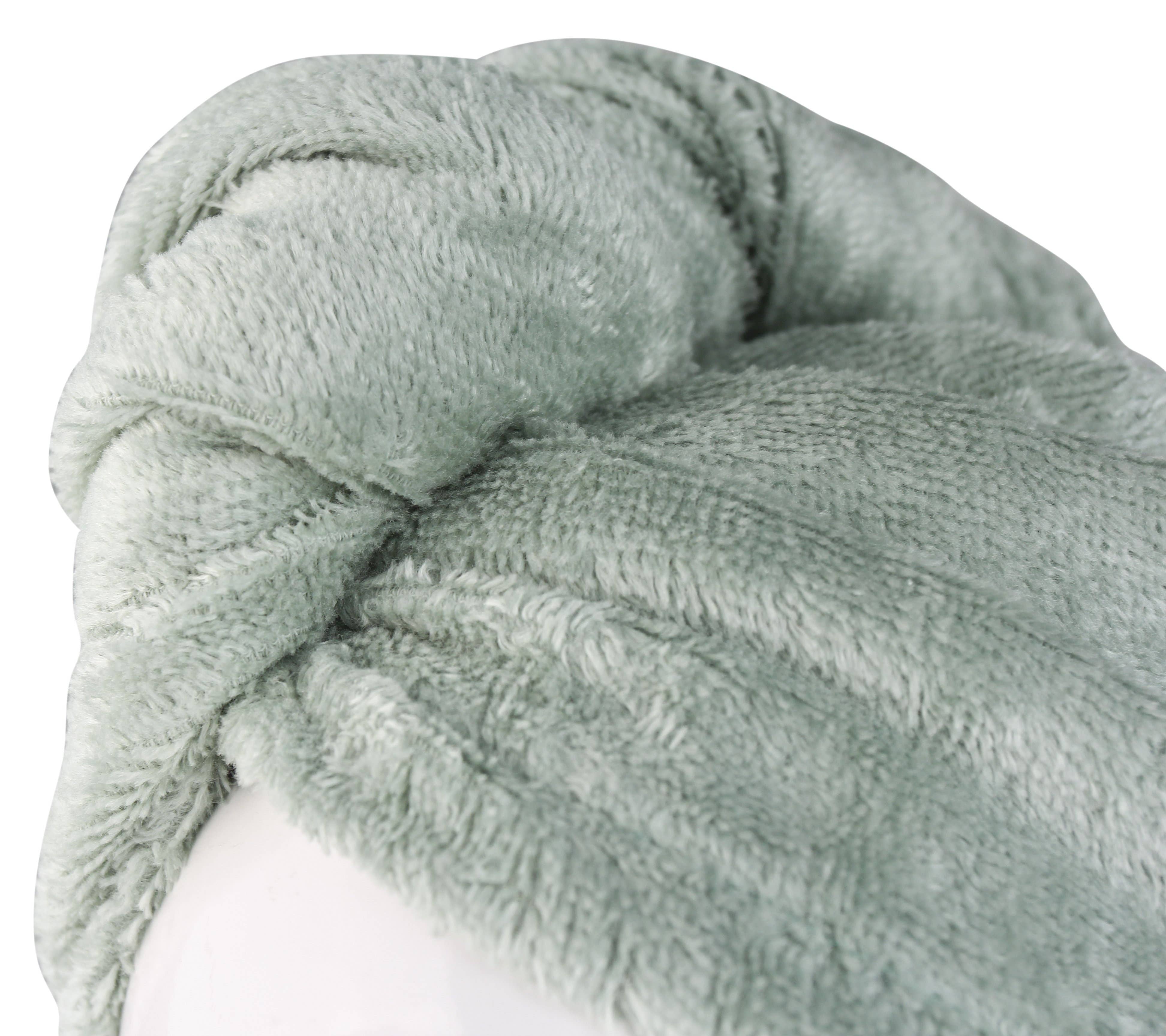 Everplush - Wholesale Bath Towel - Extra Plush Bath Wrap + Hair Turban Set - Sage Green4