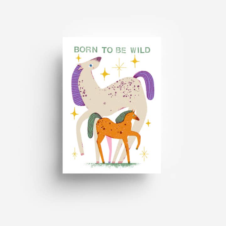 Geboren um wild zu sein Postkarte DIN A6 für den Großhandel von jungwiealt
