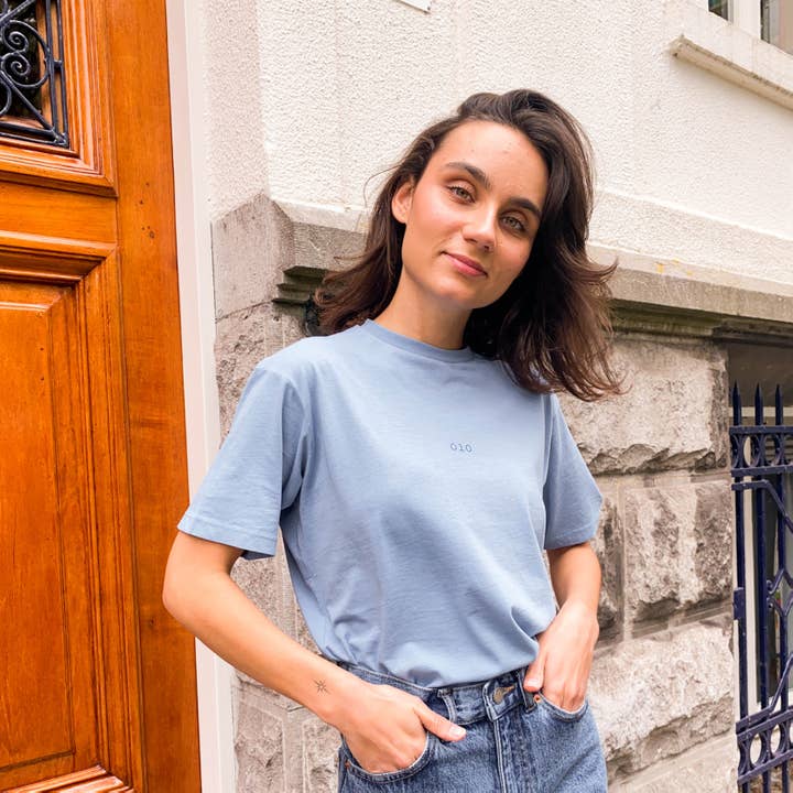 THE LISA TEE - 010 BLUE for wholesale by dash of daring