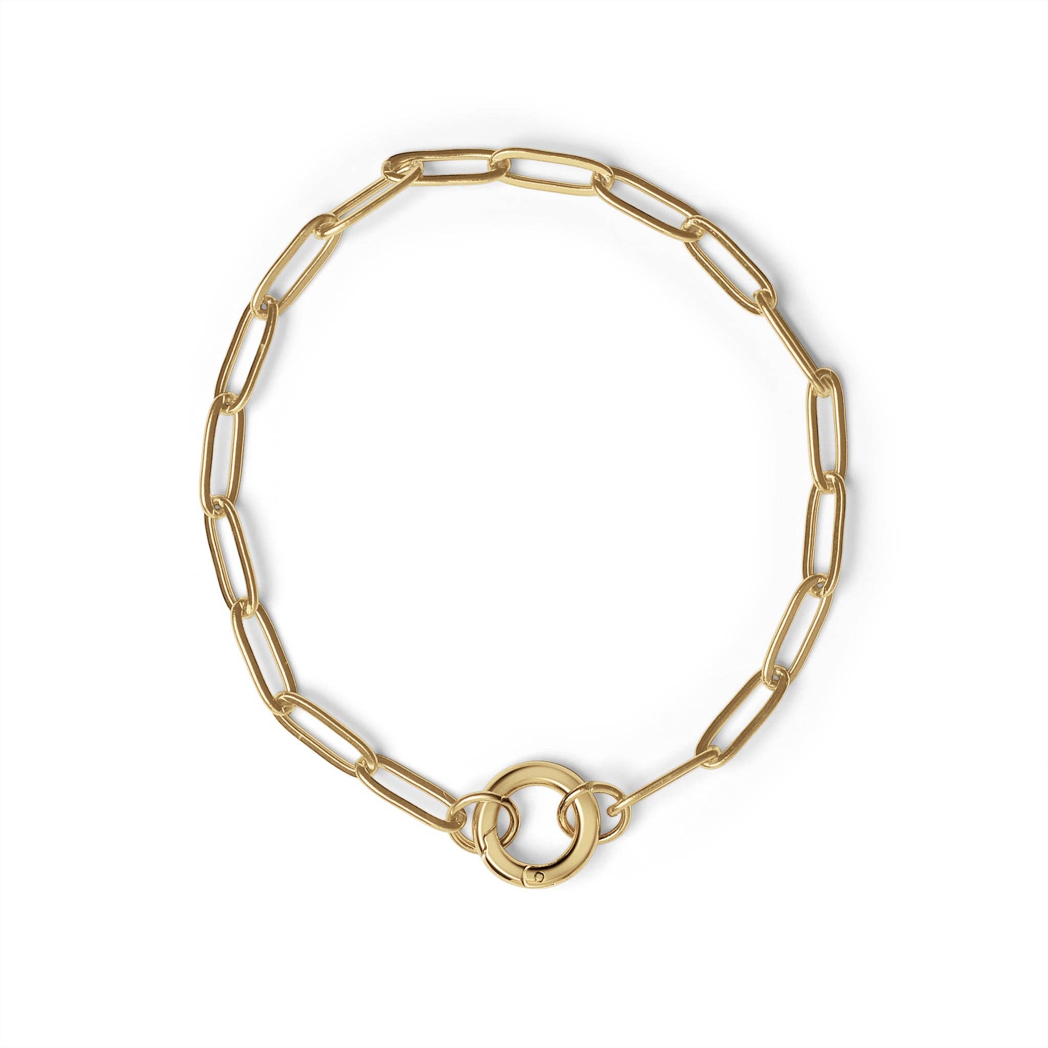 WJW - Wholesale Link & Chain Bracelet - Stainless Steel Paperclip with Charm Keeper Chain Bracelet13