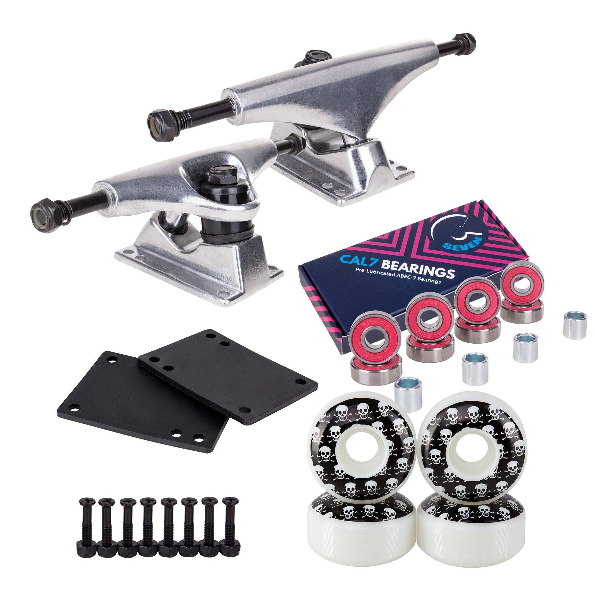 Cal 7 - Wholesale Sporting Accessories - Skateboard Setup Combo | Silver Trucks & 99A Wheels5