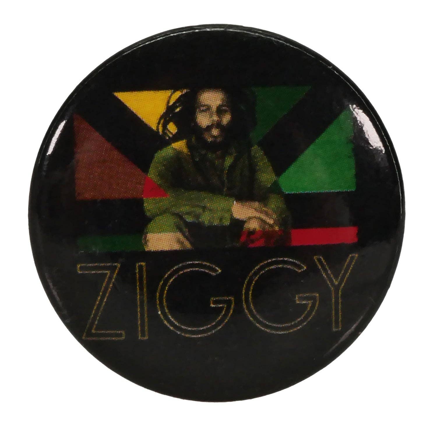 Rockabilia - Wholesale Lapel Pin/Button - Ziggy Logo & Photo Button0