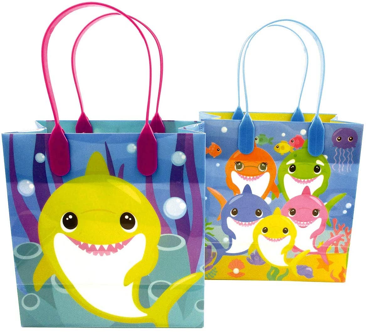 Tiny Mills - Vente Sachet cadeau/boîte cadeau pour invités - Requin Famille Anniversaire Assortiment de faveurs pour 12 enfants3