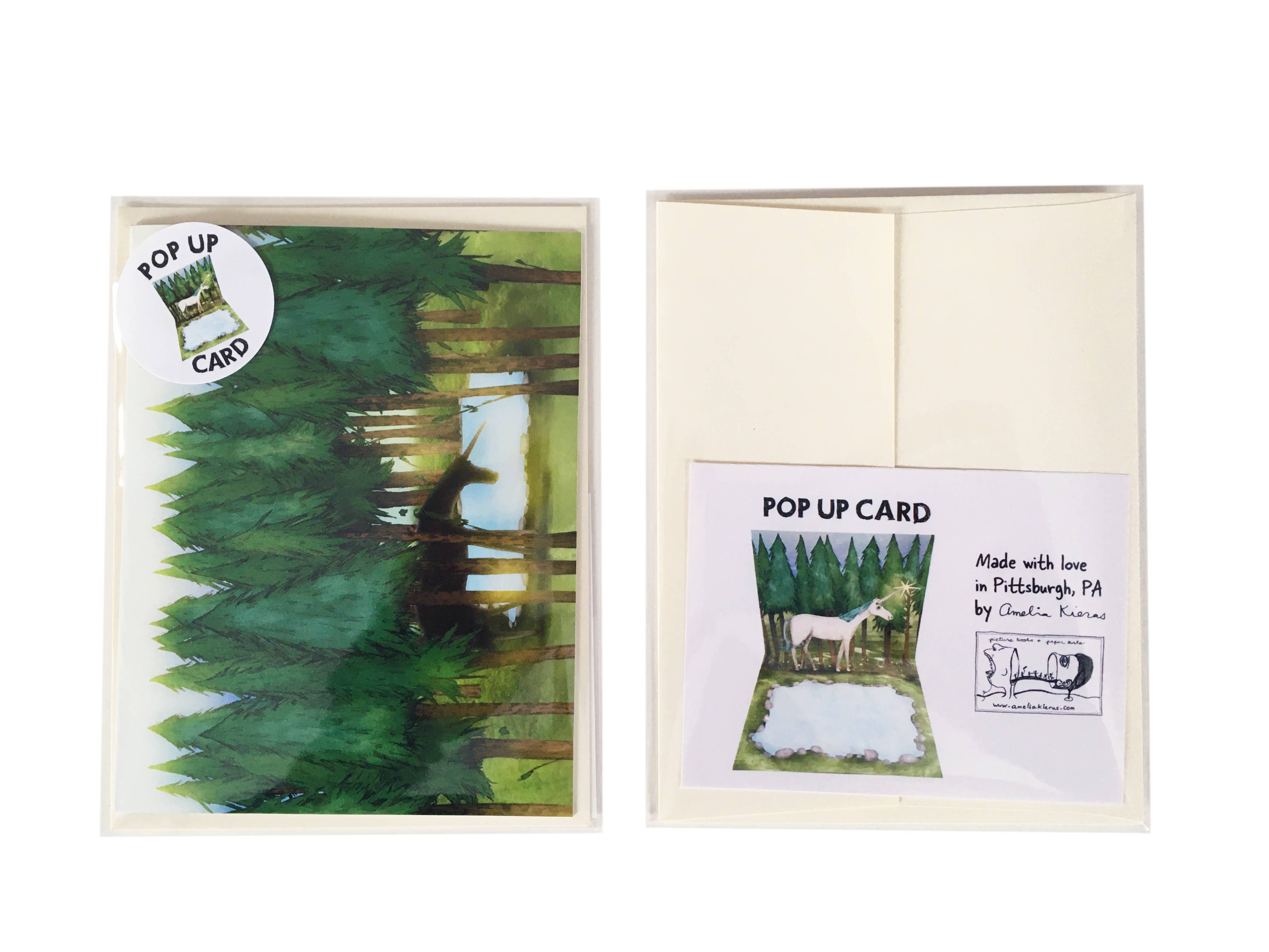 Amelia Kieras Paper Arts - Wholesale Everyday Greeting Card - Magic Unicorn Pop Up Card4