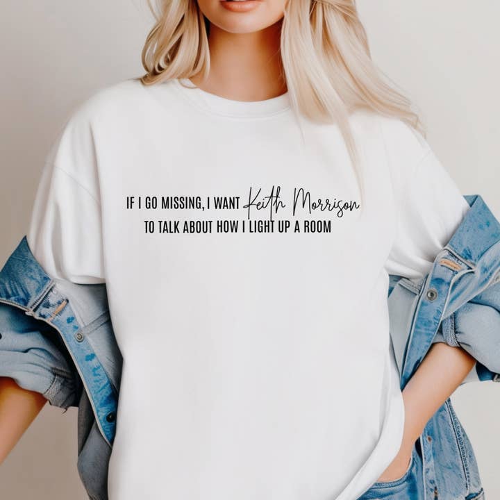 Dateline / Als ik verdwijn Graphic Tee #1107 voor wholesale door Urban Edge Co.