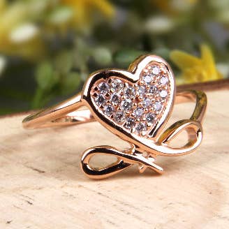 Anillo Heartstone rosa para venta al por mayor de My Olivia