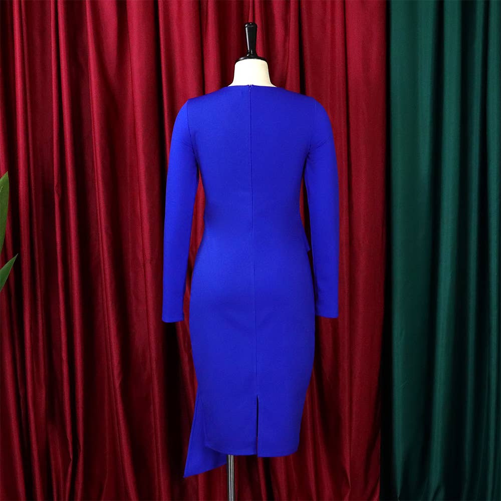 HIDDENBRAND - Wholesale Dress - Women's - long sleeve pencil dress formal dress13