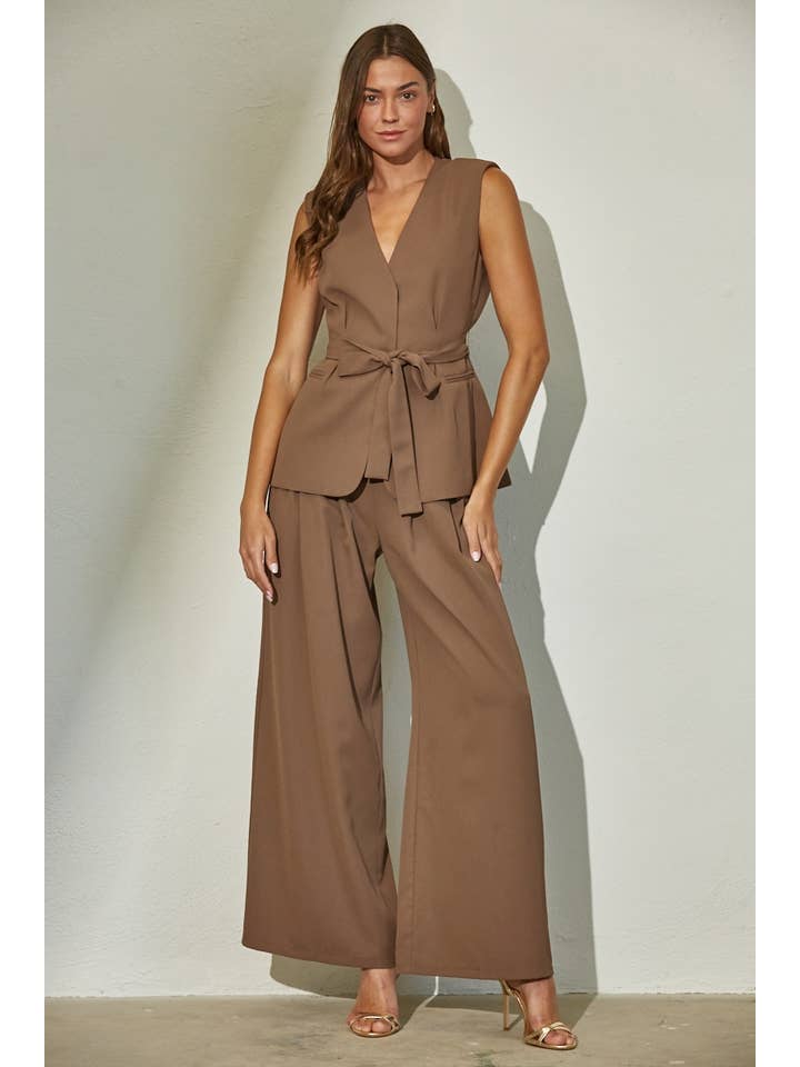 Edit by Nine - Wholesale Pants - Women's - High Waisted Pleated Wide Leg Pants7