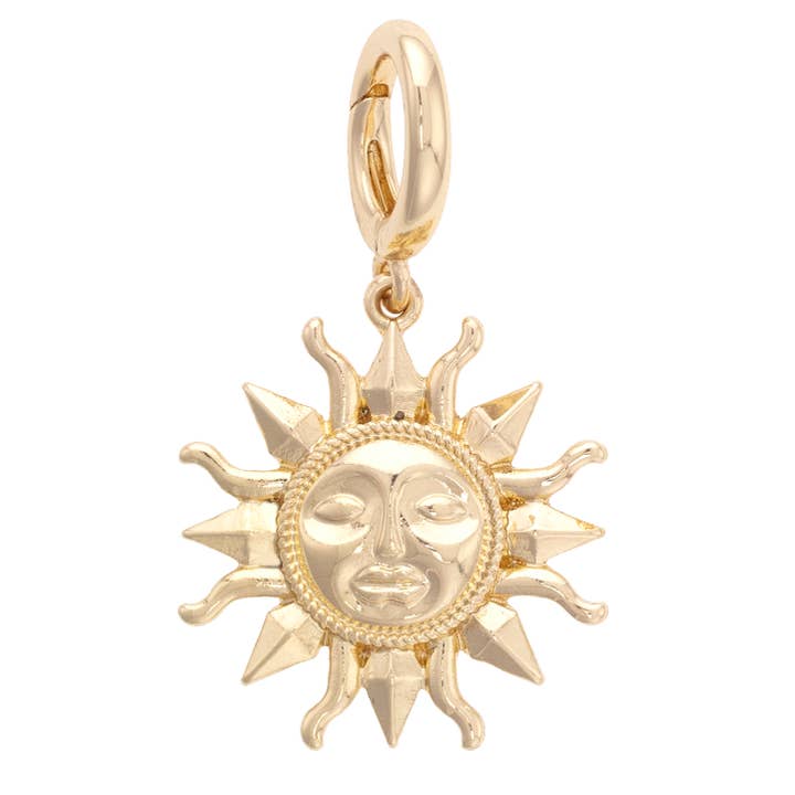 Anhänger-Charm "Tuscan Sun" in glänzendem Gold für den Großhandel von Canvas Style