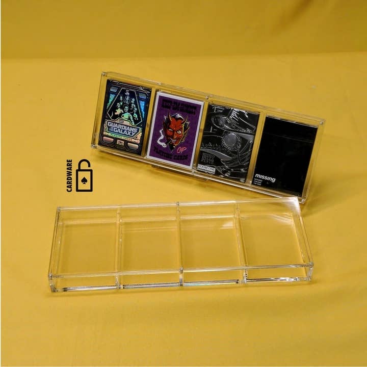 Cardware Archival UV Resistant Acrylic Playing Card Display Case (4 Decks) for wholesale by X-Decks