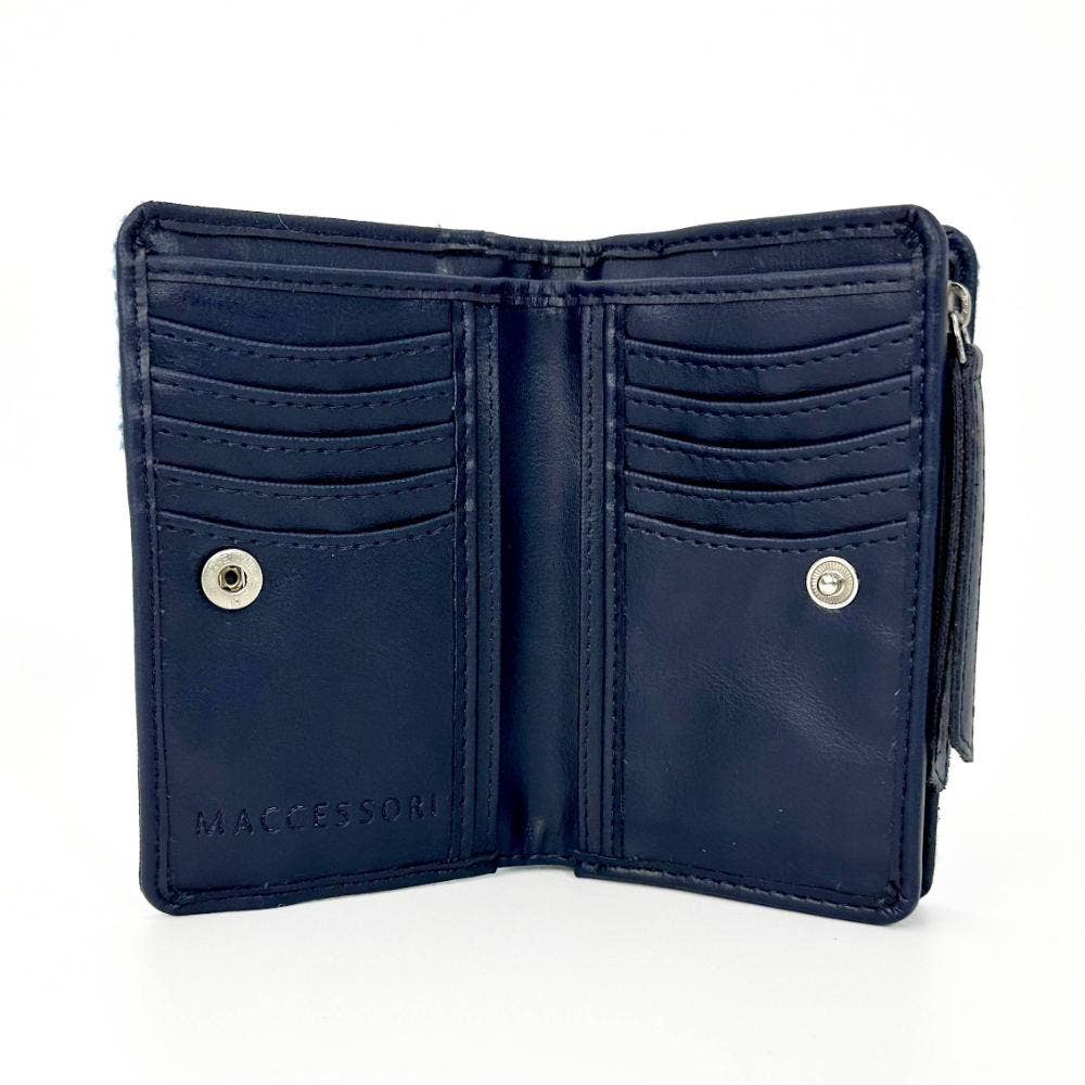 maccessori – Carteira - Mulher por atacado – Bolsa com Fecho Harris Tweed Azul Céu4