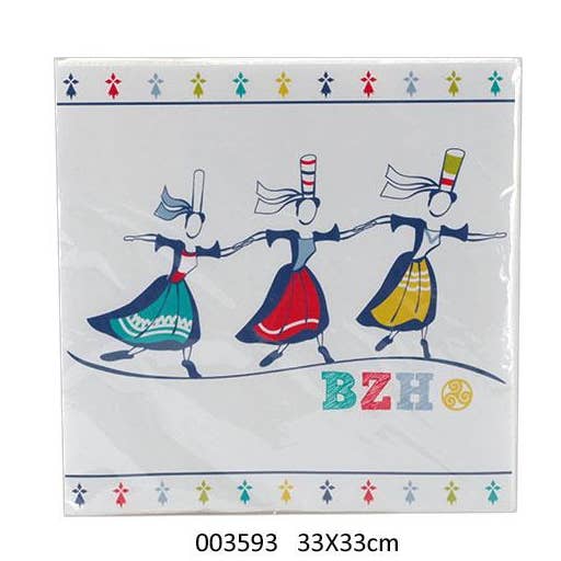 Pack of 20 'Rozene' Paper Napkins 33 x 33 cm for wholesale by Faye