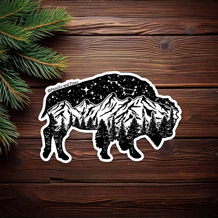 Wild Bison Sticker for wholesale by Pencils and Pines