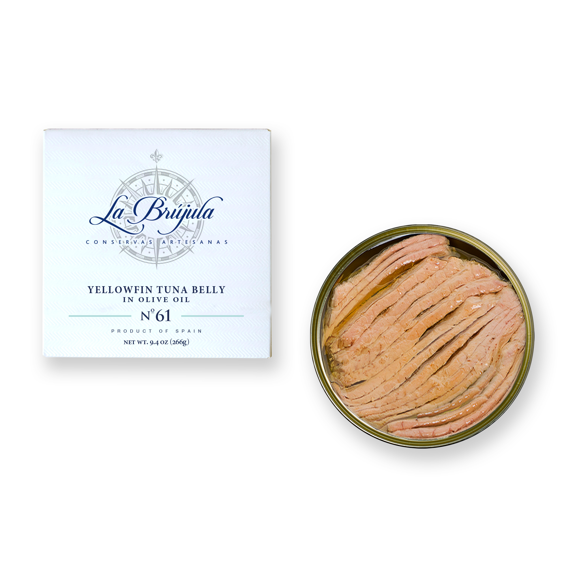 Conservas La Brújula - Wholesale Tinned Fish - Yellowfin Tuna Belly In Olive Oil RO280. LB610