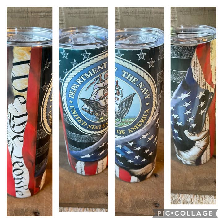 Navy flagga 20 oz Sublimering Tumbler för wholesale av NYOG Side Hustle