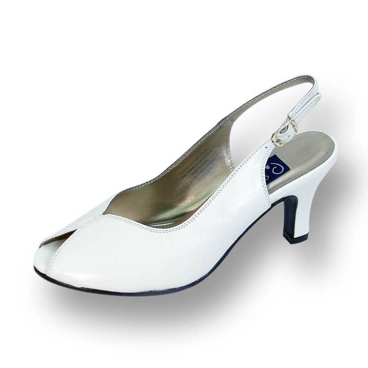 PEERAGE Zara Women's Wide Width Leather Slingback Pumps for wholesale by FazPaz