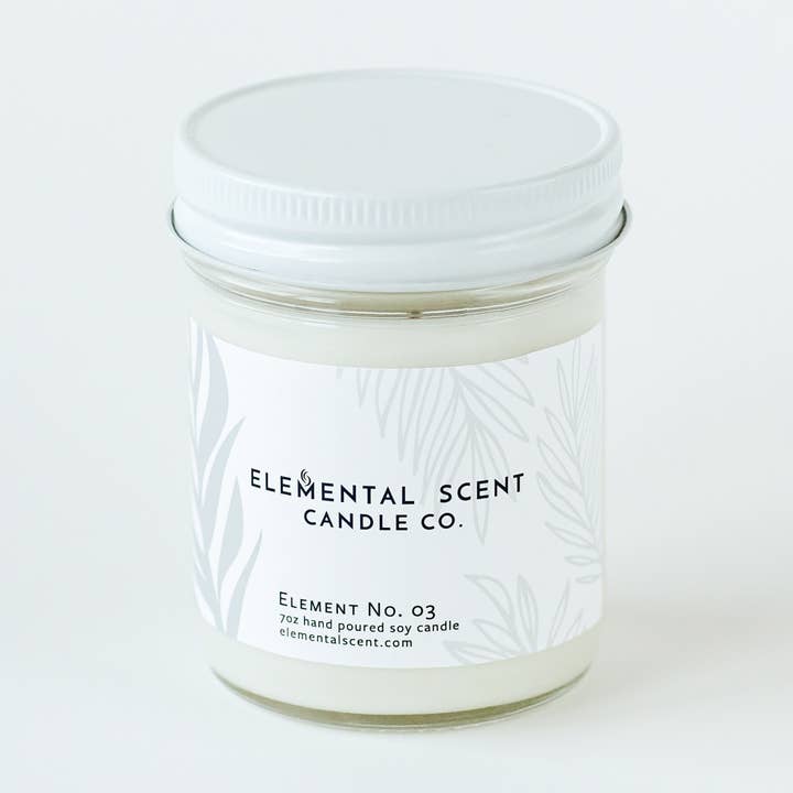 Element No. 03 (Morning) 7 oz Soy Candle - Glass Jar for wholesale by Elemental Scent