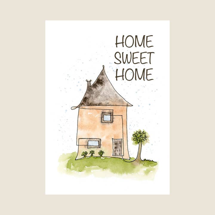 Home Sweet Home - Blank Card for wholesale by Isabelle Hughes Art