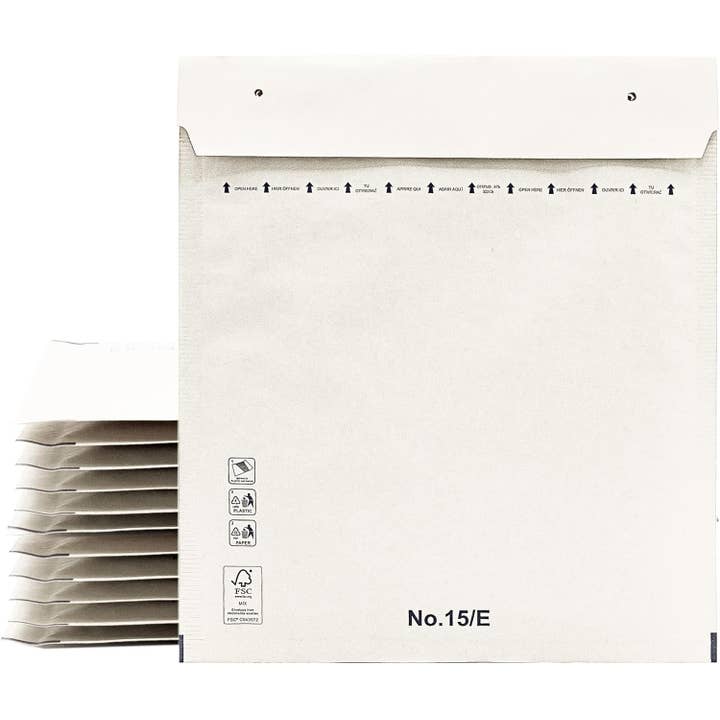 MEDEL OFFICE – wholesale Kuvert – Vita självhäftande vadderade kuvert 220x260mm 200st
