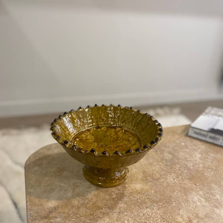 Berber Designers - Wholesale Decorative Plate/Dish/Bowl - Yellow Henna Bowl • Size M3