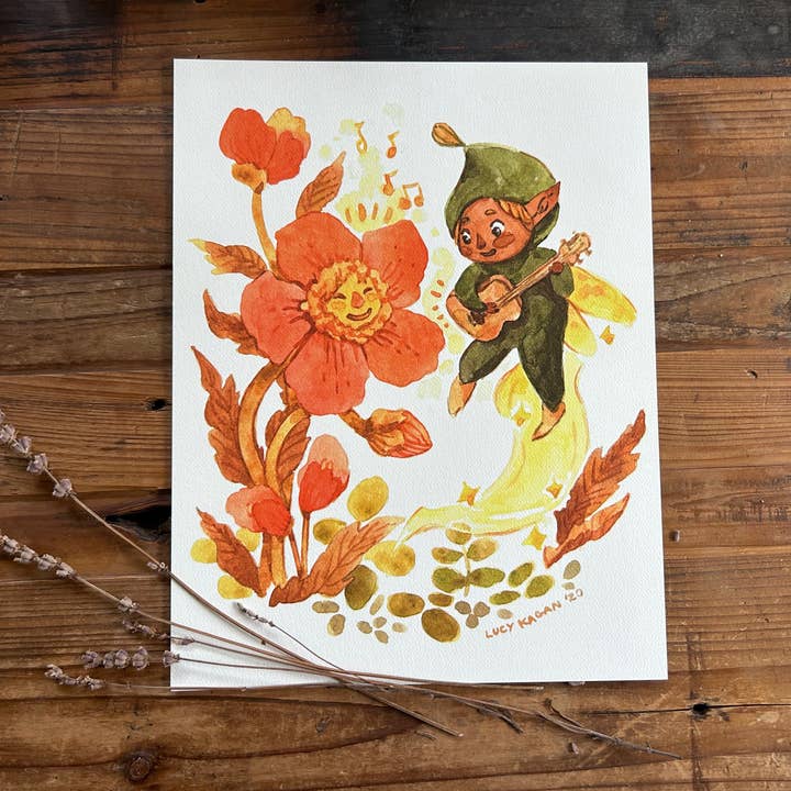 Een Melodie voor de Bloemen 21,6 x 27,9 cm Kunstdruk voor wholesale door Cottonbook