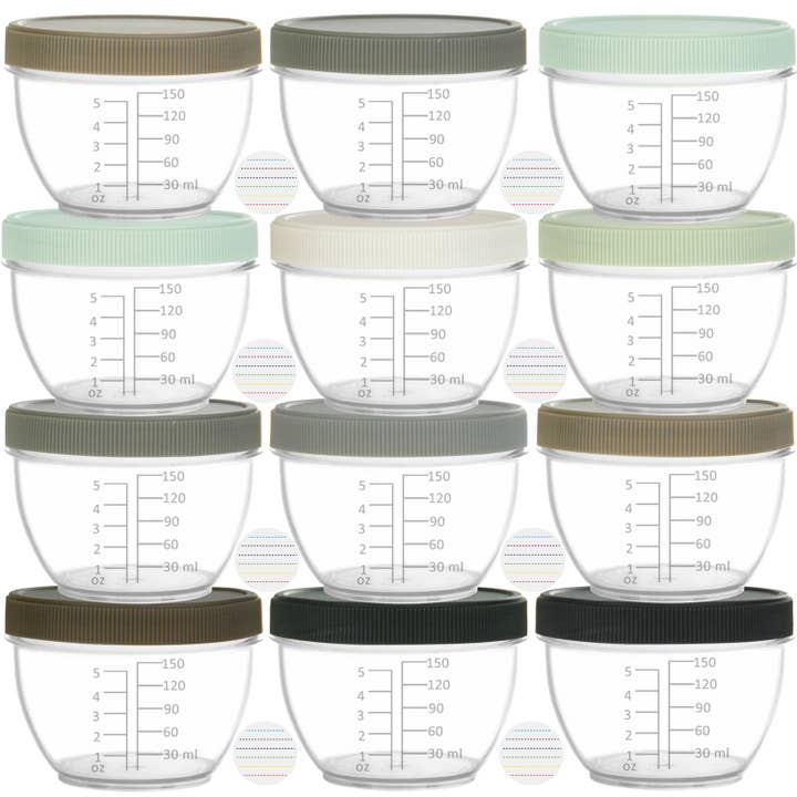 Youngever 18 Pack 6OZ Baby Food Storage Containers Urban for wholesale by Youngever