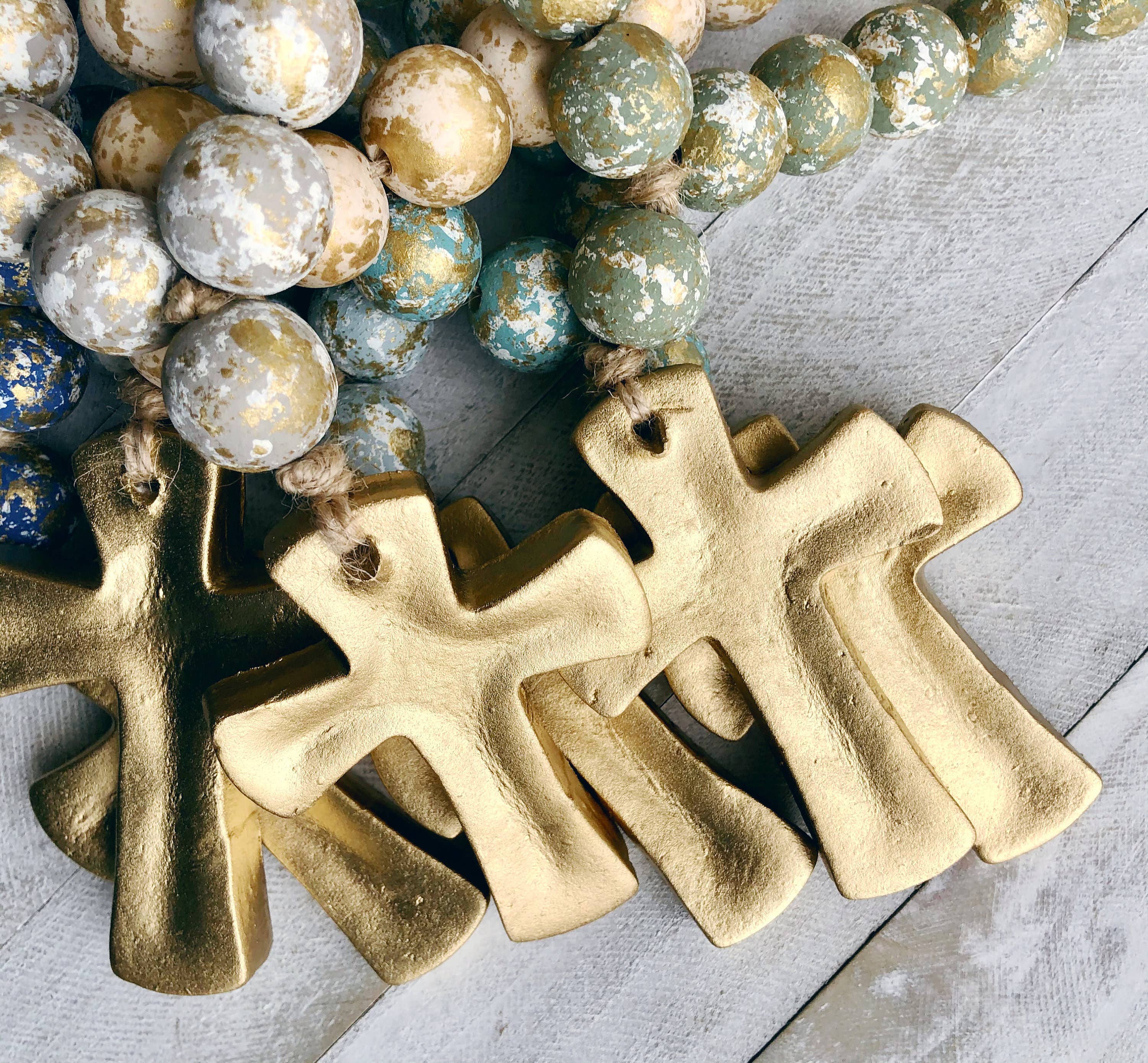 Place of Grace Designs - Vente Décorations de table - Perles de bénédiction avec croix2