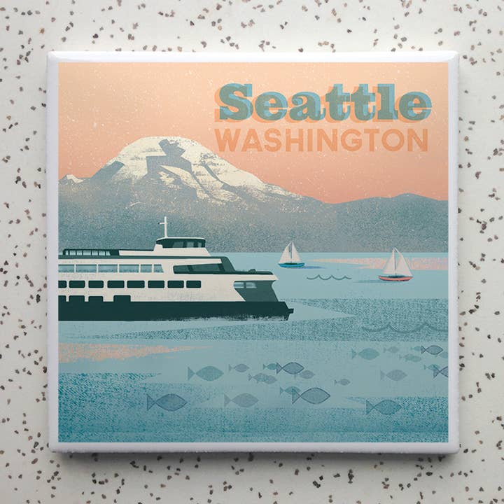 Seattle Ferry Coasters for wholesale by Robot Candy