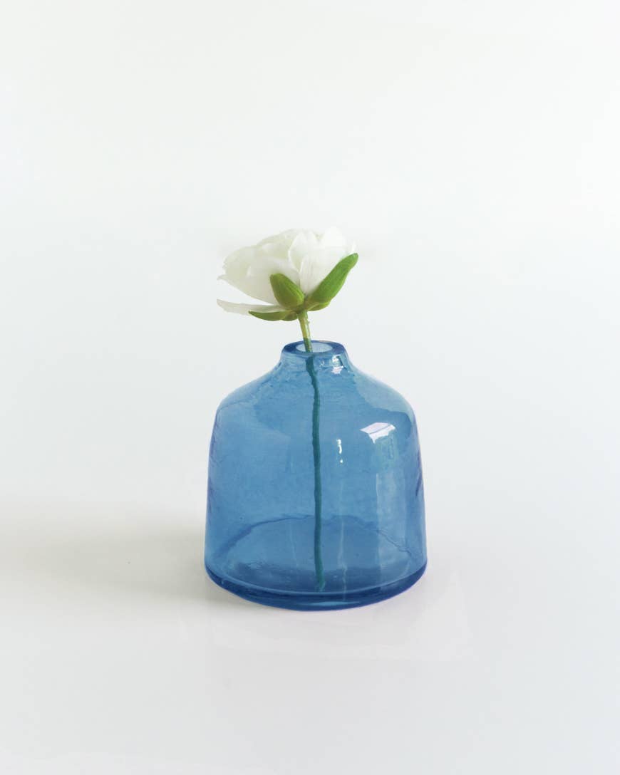 Creative Women - Vente Vases - Vase à bouton en verre soufflé martelé Bella5