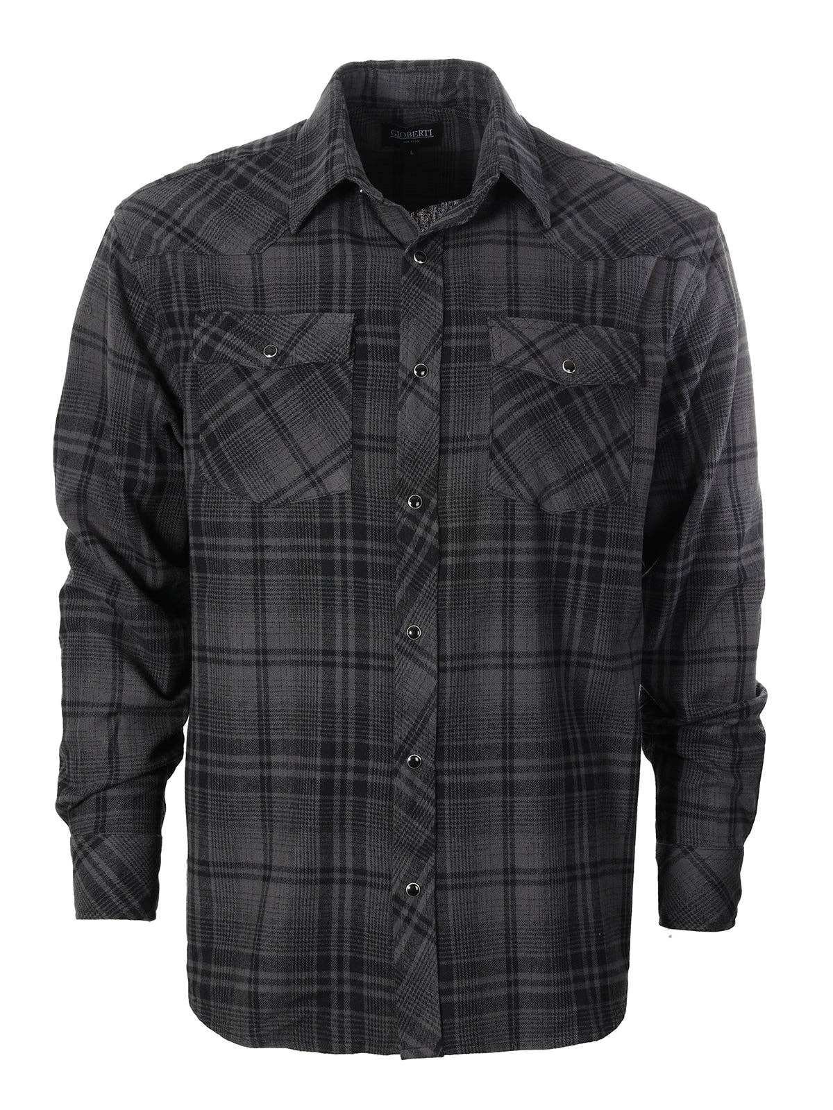 b-one inc - Wholesale Button Down Shirt - Men's - Men's Flannel Plaid Western Shirt with Snap Buttons12
