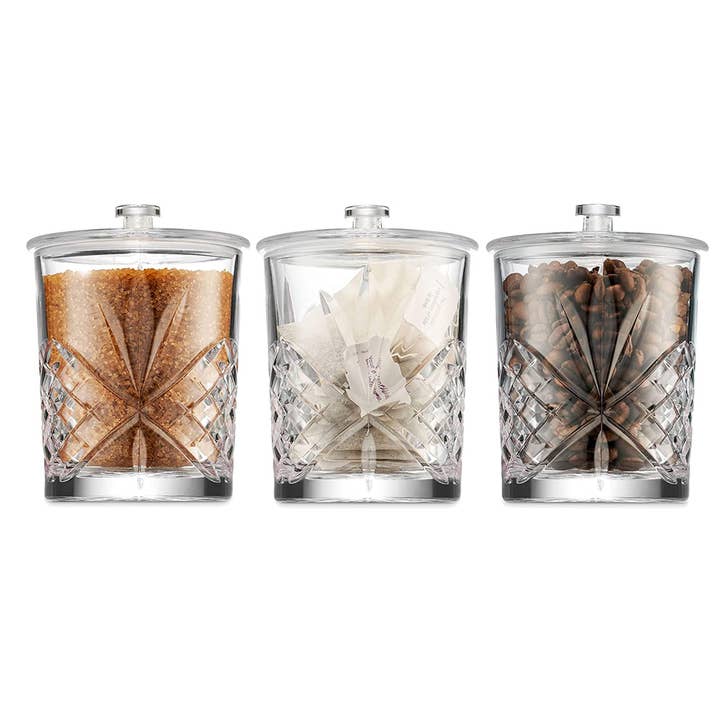 Godinger – Conjunto de recipientes por atacado – Conjunto Três Caixotes Acrílico Dublin