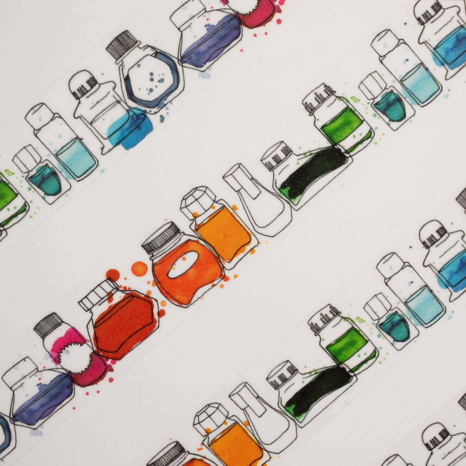 The Well-Appointed Desk - Wholesale Washi Tape - "Inky Dreams" Ink Bottle Washi Tape5