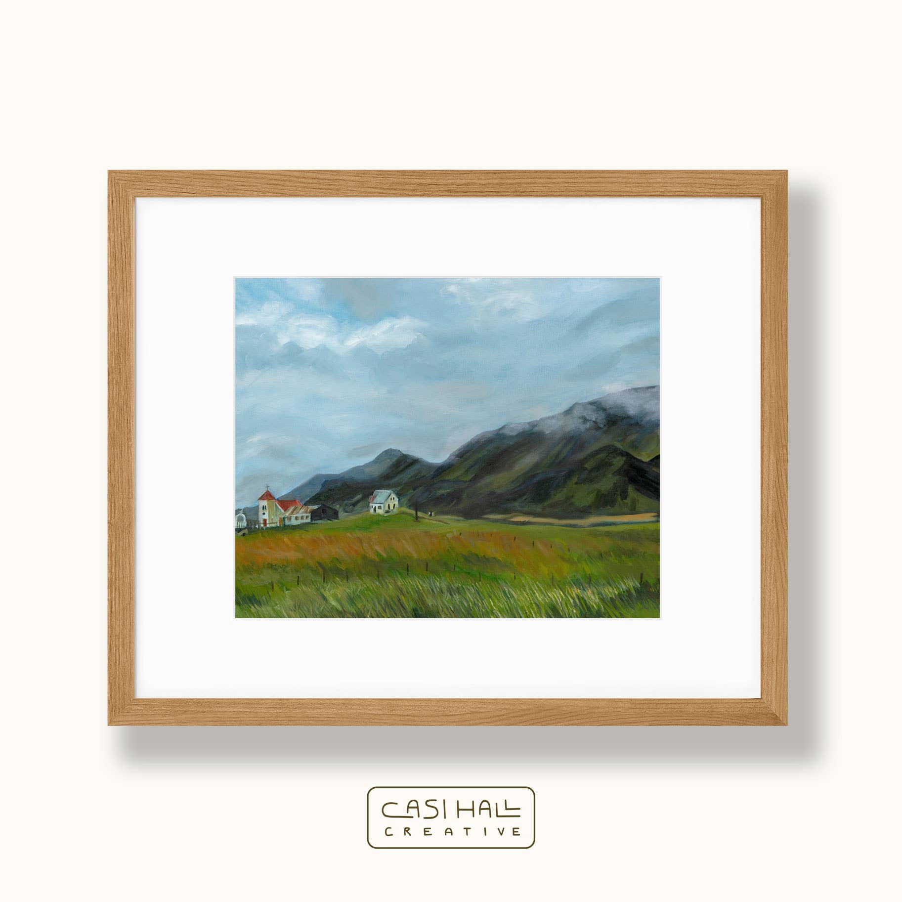 Omie Oh My! - Wholesale Art Print - Icelandic Village Landscape Fine Art Print1