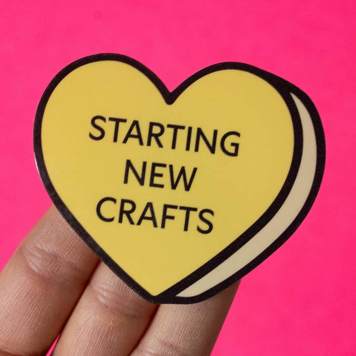Crafts Conversation Heart Vinyl Sticker for wholesale by Doctor Scribble