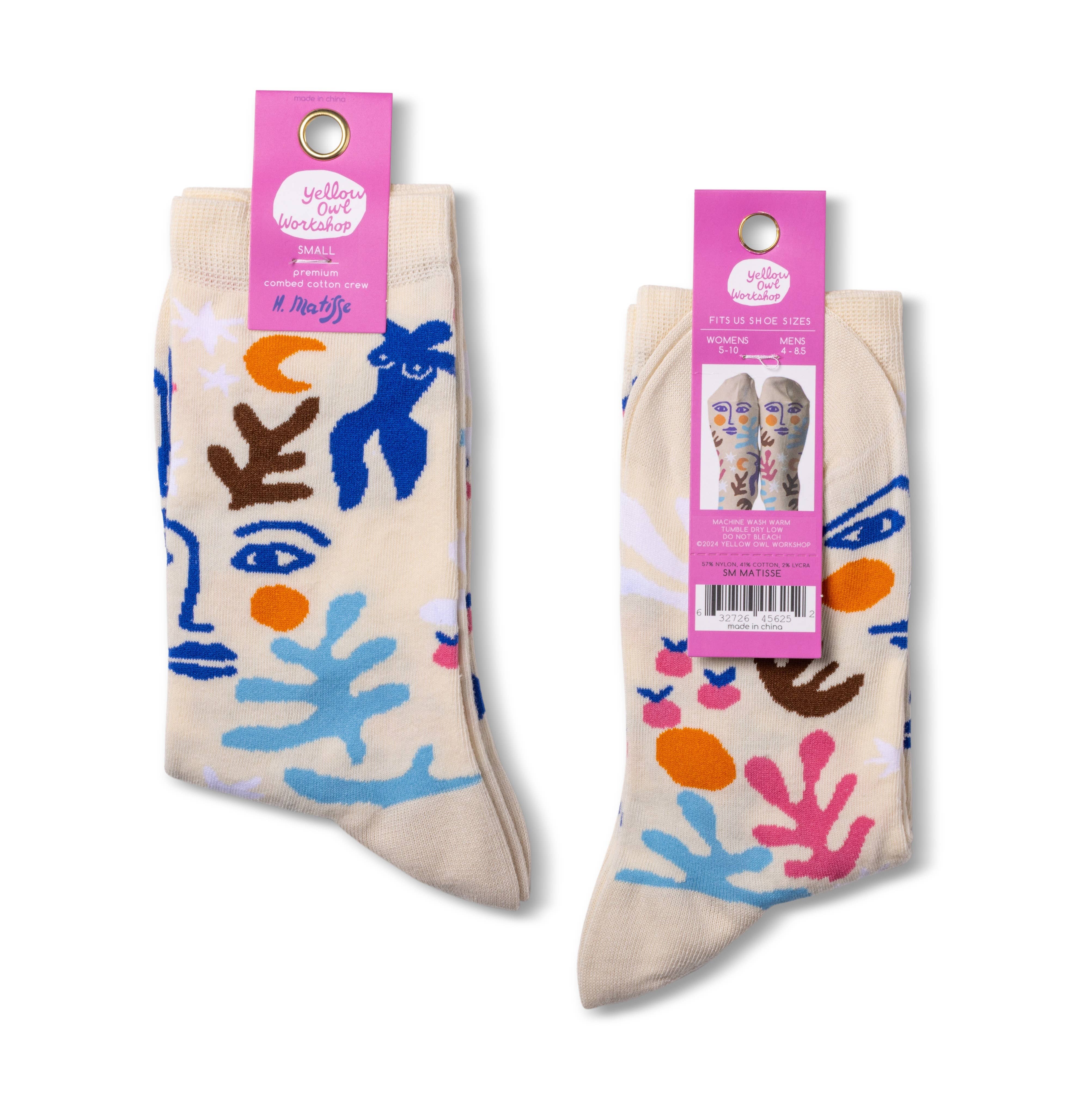 Yellow Owl Workshop - Wholesale Socks - Women's - Small Socks - Matisse Art Socks2
