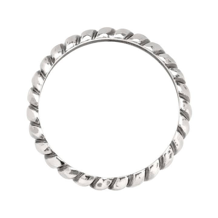Grey Silpada Belle Fleur Twisted Stacking Ring in Sterling Silver for wholesale on Faire