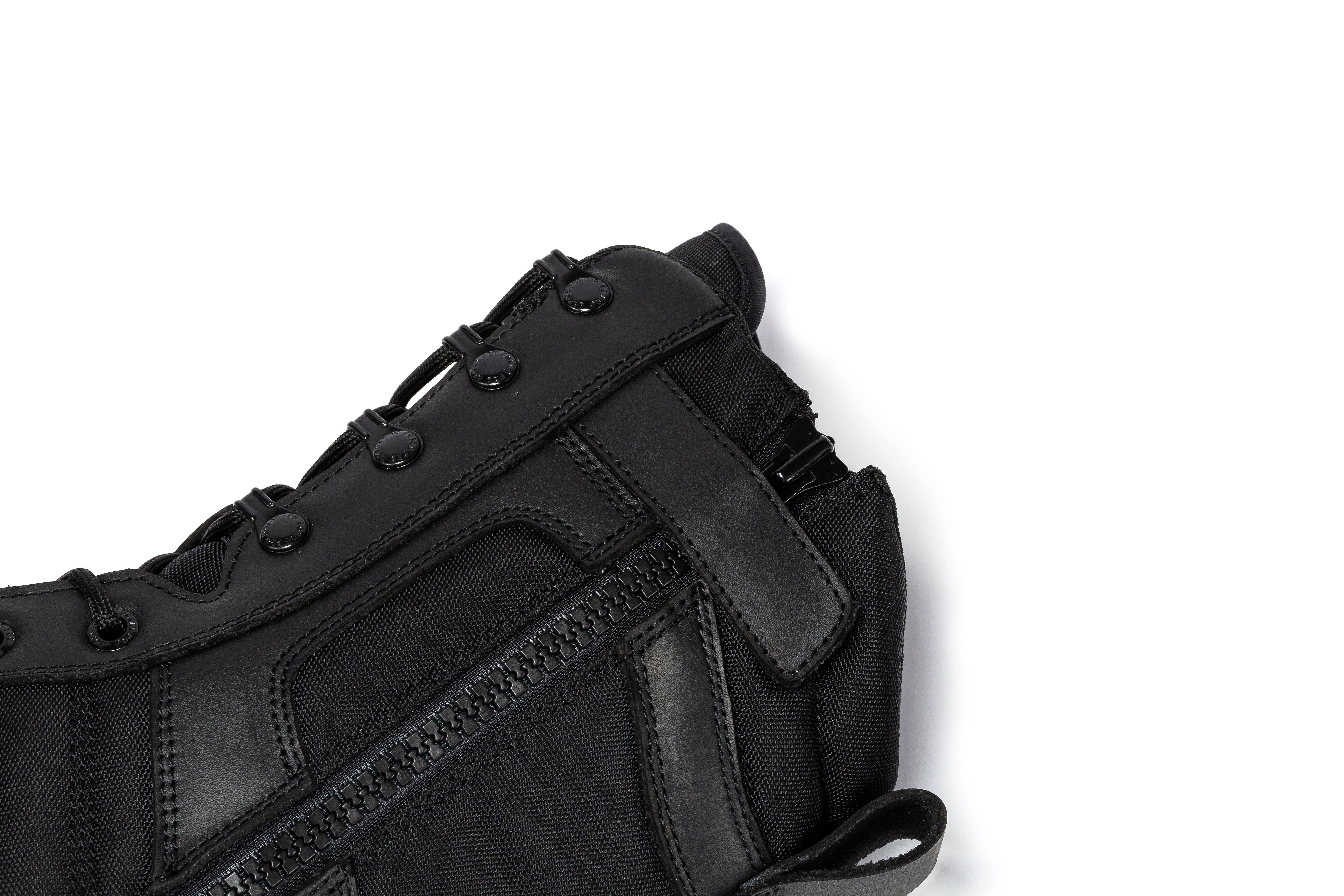 Botas Pro Black Men's 8 inch Side Zipper Rubber Sole Tactical Boots BMP110BK for wholesale on Faire1