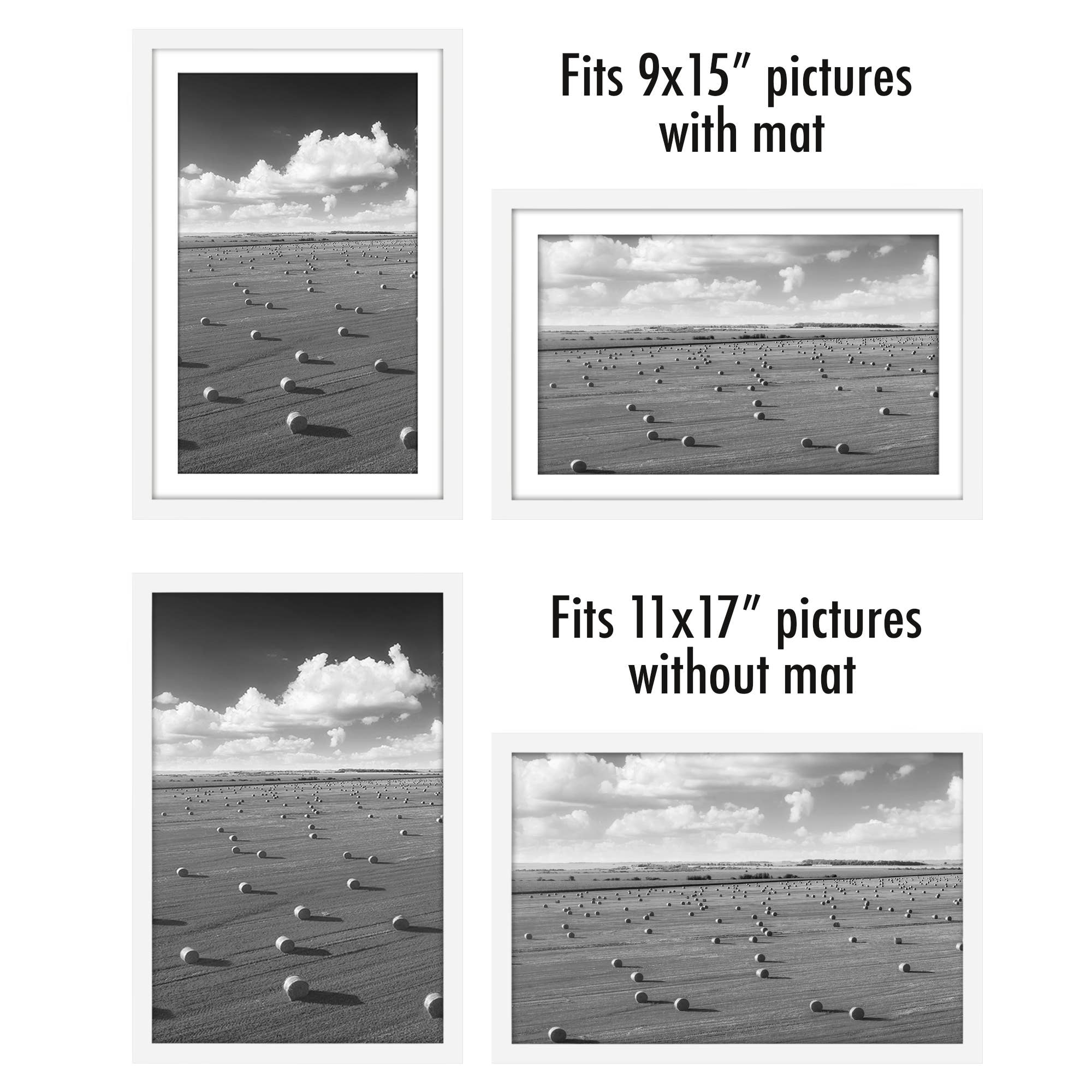 Americanflat - Wholesale Picture Frame - Americanflat Picture Frame with Mat Slim Molding (5 Pack)71