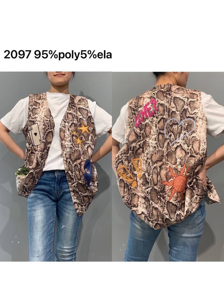 REMOVED BRAND - Wholesale Outerwear Vest - Women's - print gile