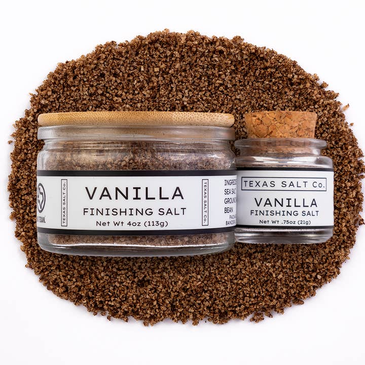 Sel de finition à la vanille pour la vente par Texas Salt Co