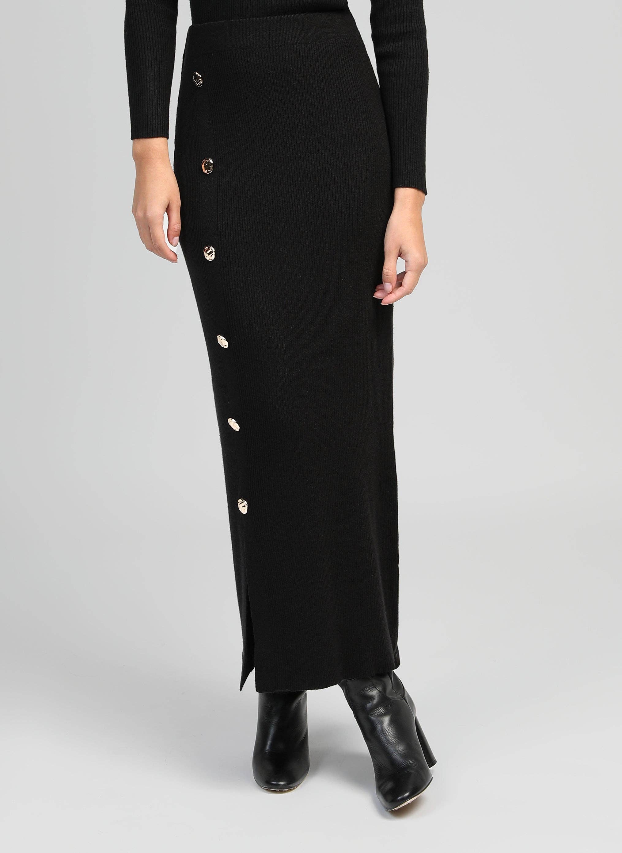 An'ge - Wholesale Skirt - Women's - NINI LONG SKIRT black1