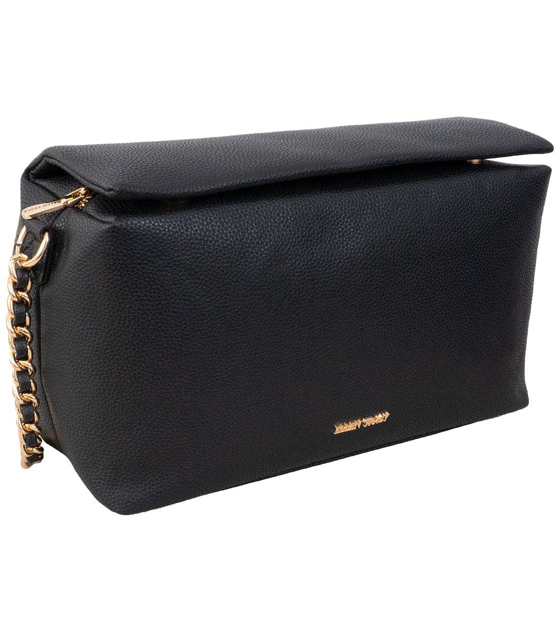 001-SCHWARZ Ellen Tracy Pebble Grain Umhängetasche mit Kettenverschluss für den Großhandel auf Faire