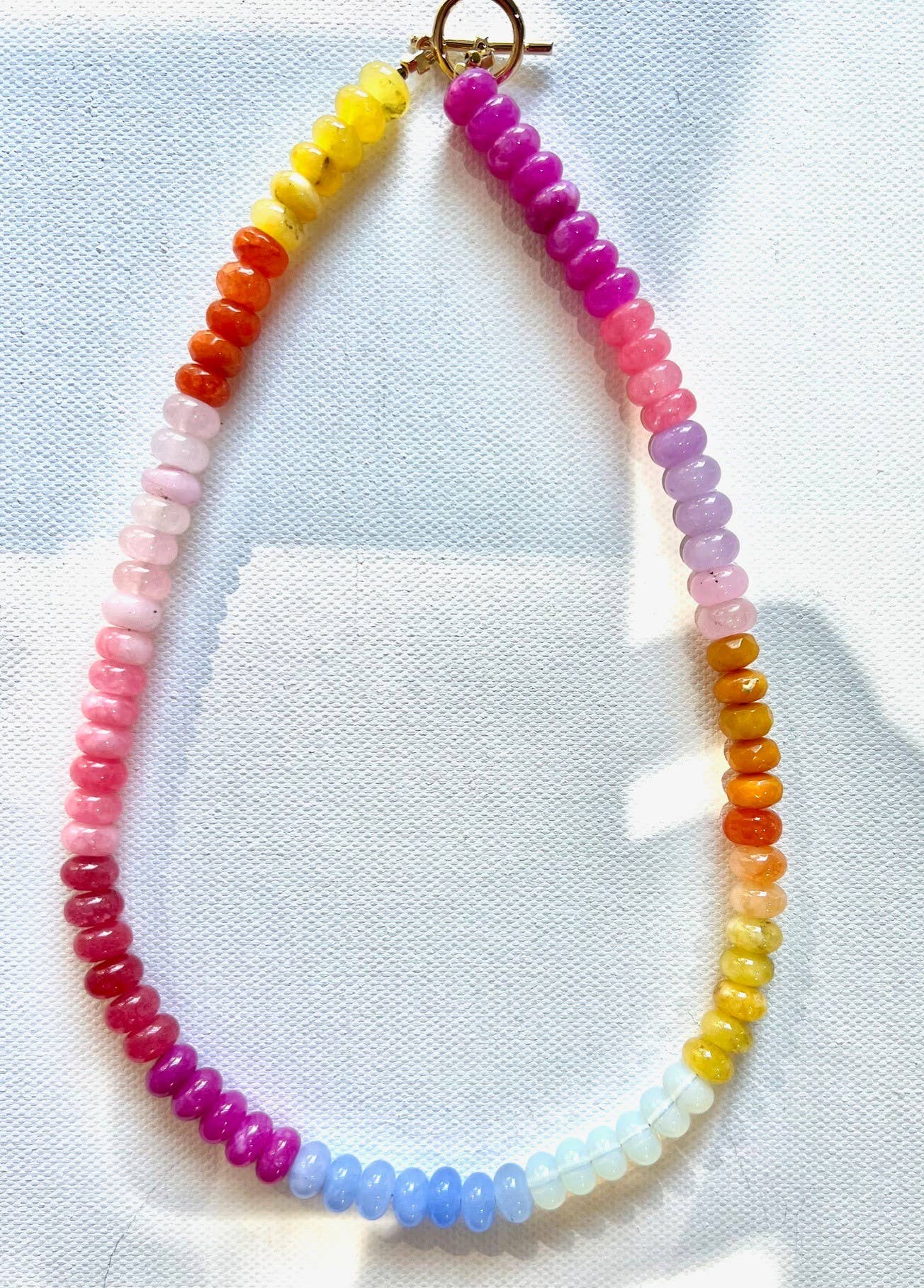 Sonya Renee Jewelry - Wholesale Beaded/Pearl Necklace - Candice Necklace - faceted and smooth gemstone roundels43