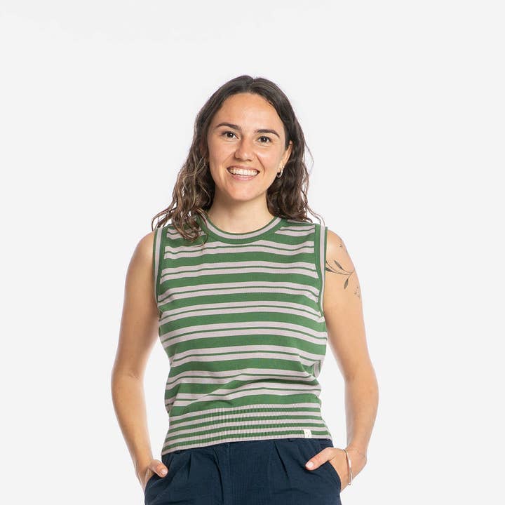 Top de punto de algodón abeto/lavanda para venta al por mayor de Matona